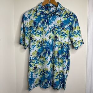 Tattoo Golf Performance Aloha Collection Polo Shirt Men’s Size Small Cooling